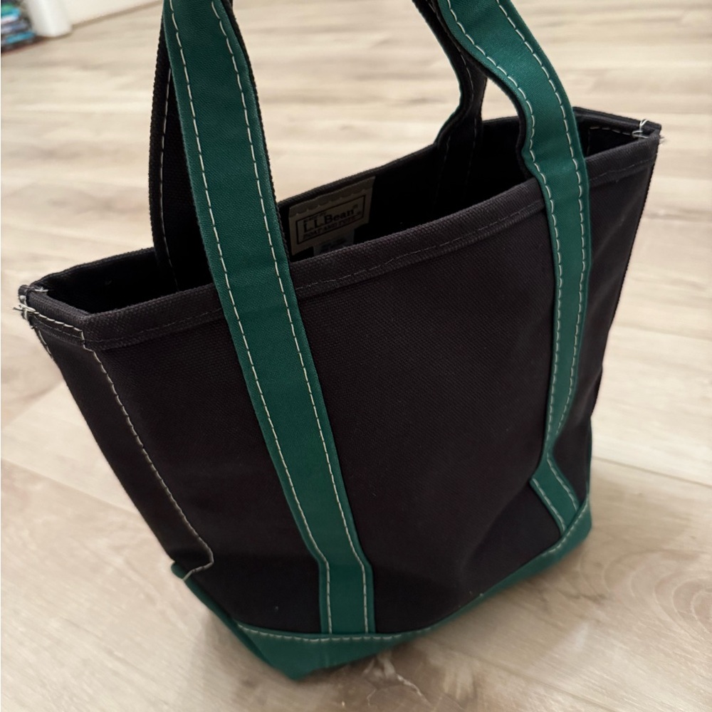 L.L. Bean Black and Teal Tote Bag
